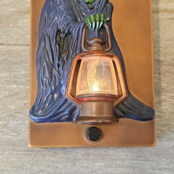 VTG 90s Halloween Grim Reaper Doorbell Creepy Makes Noise Lights WORKS Loud - Picture 4 of 13